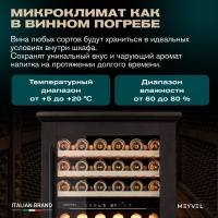 Винный шкаф в деревянном корпусе Meyvel MV77PRO-KBT2 цвет тёмный шоколад