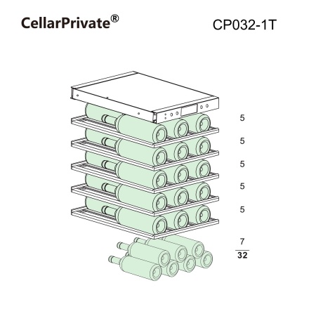 Винный шкаф CellarPrivate CP032-1T