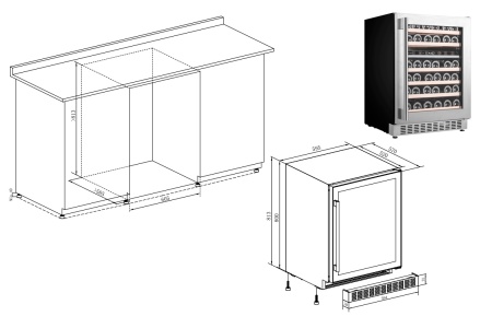 Винный шкаф Temptech OX60DX