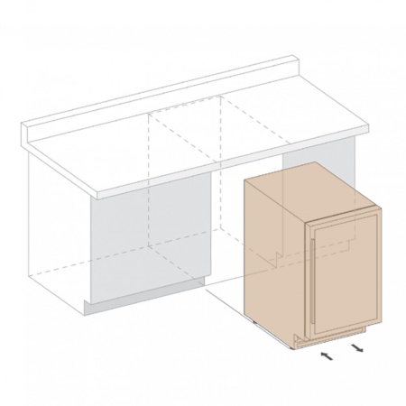 Винный шкаф  Dunavox DAUF-39.121DB двухзонный под столешницу