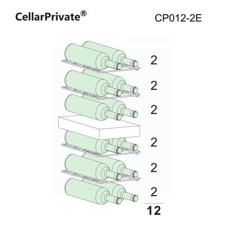 Винный шкаф Cellar Private CP012-2E термоэлектрический двухзонный