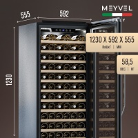 Винный шкаф Meyvel MV66-KSB1 встраиваемый в колонну