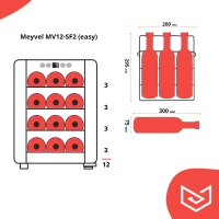 Винный шкаф Meyvel MV12-BSF1