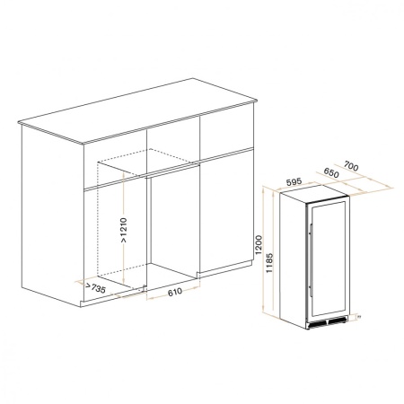 Винный шкаф Meyvel MV99PRO-KST2 компрессорный двухзонный