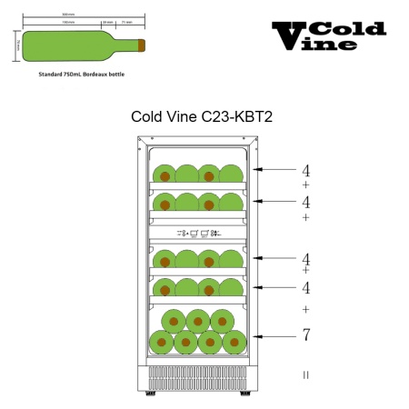 Винный шкаф Cold Vine C23-KBT2 (снят с пр-ва)