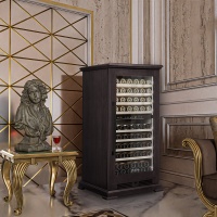 Винный шкаф в деревянном корпусе Meyvel MV99PRO-KBT2 цвет тёмный шоколад