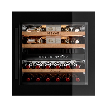 Винный шкаф MV26PRO-KBB2 двухзонный встраиваемый в колонну