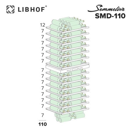 Винный шкаф Libhof Sommelier SMD-110 slim black