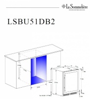 Встраиваемый двухзонный винный шкаф LaSommeliere LSBU51DB2