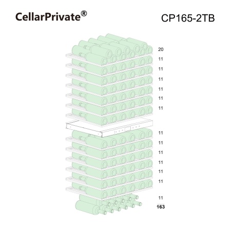 Винный шкаф Cellar Private CP165-2TB
