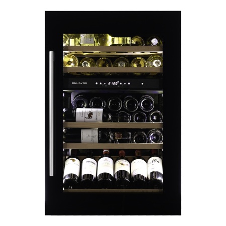 Винный шкаф Dunavox DAVS-49.116DB двухзонный в колонну