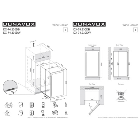 Винный шкаф Dunavox  DX-74.230DB