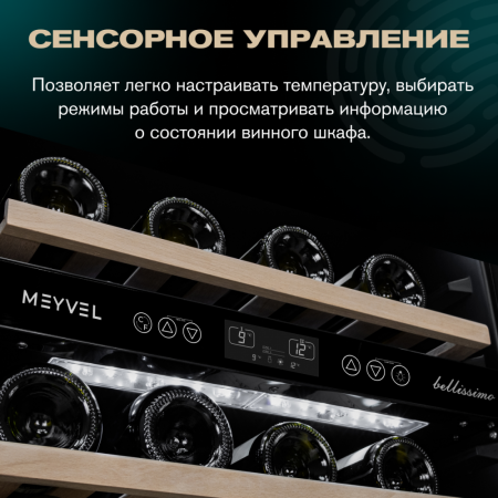 Винный шкаф Meyvel MV46-KST2 двухзонный под столешницу