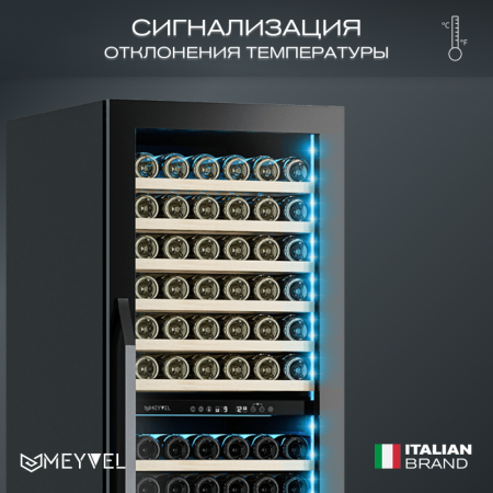 Винный шкаф Meyvel MV141PRO-KBT2 компрессорный двухзонный