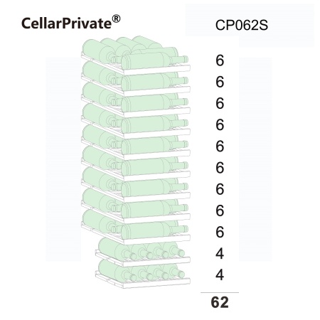 Винный шкаф Cellar Private CP062S компрессорный отдельностоящий