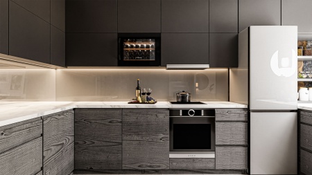 Винный шкаф Meyvel MV22-KBB1 встраиваемый в колонну