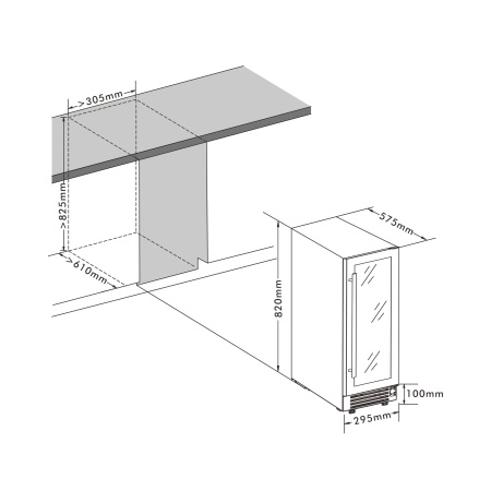 Винный шкаф Cellar Private CP020-1TWH белый со скрытой ручкой