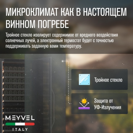 Винный шкаф Meyvel MV141PRO-KBT2 компрессорный двухзонный