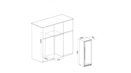 Винный шкаф Meyvel MV110-KST2 компрессорный двухзонный