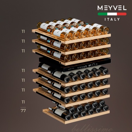 Винный шкаф Meyvel MV77PRO-KST2 компрессорный двухзонный