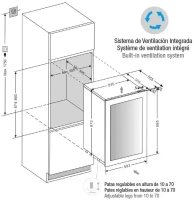 Встраиваемый винный шкаф Pando PVMAV 88-49XR