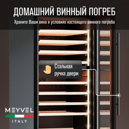 Винный шкаф Meyvel MV99PRO-KBT2 компрессорный двухзонный