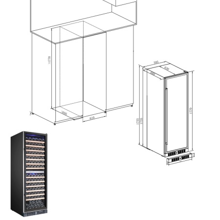 Винный шкаф Temptech WP180DCB