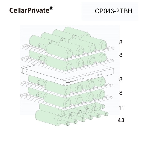 Винный шкаф CellarPrivate CP043-2TBH