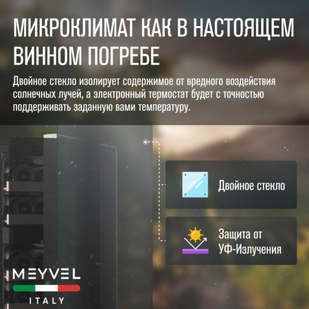 Термоэлектрический винный шкаф Meyvel MV12-SF2 двухзонный