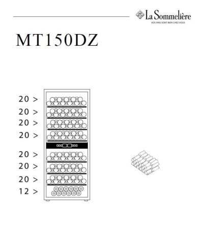 Двухзонный винный шкаф LaSommeliere MT150DZ