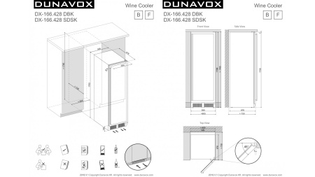 Винный шкаф Dunavox DX-166.428SDSK