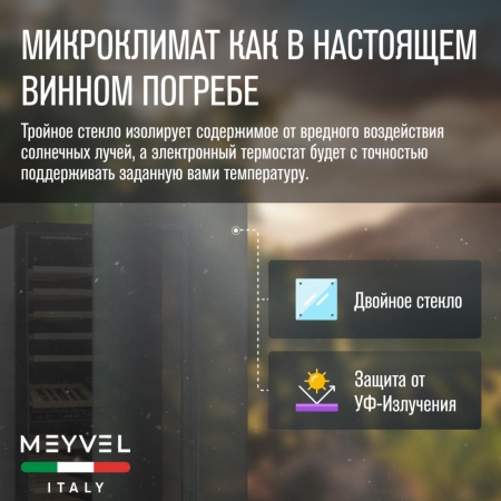 Винный шкаф Meyvel MV106-KST2 компрессорный двухзонный