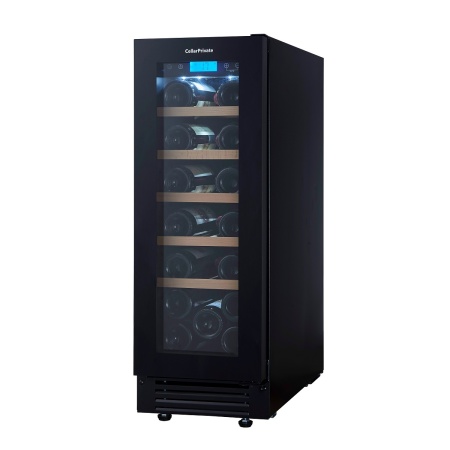 Винный шкаф Cellar Private CP020-1TBH в черном цвете со скрытой ручкой