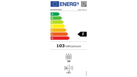 Винный шкаф  Dunavox DAUF-39.121DB двухзонный под столешницу