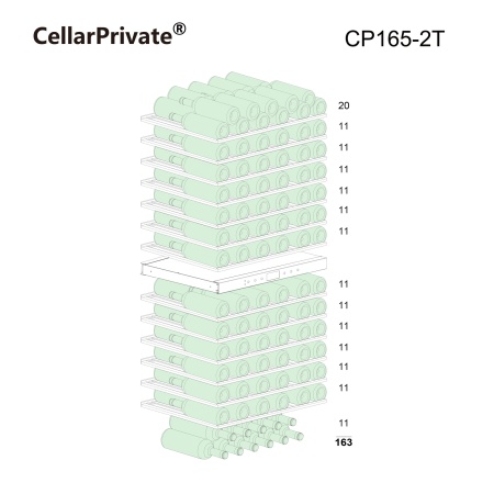 Винный шкаф Cellar Private CP165-2T