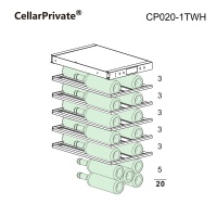 Винный шкаф Cellar Private CP020-1TWH белый со скрытой ручкой