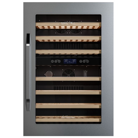 Винный шкаф Meyvel MV42-KSB2 двухзонный встраиваемый в колонну