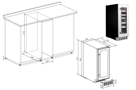 Винный шкаф Temptech OX30DX