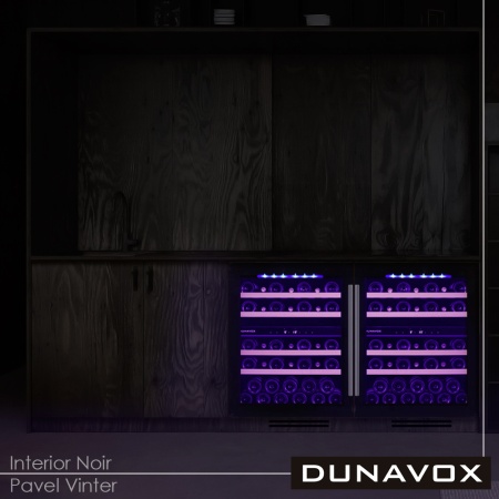 Винный шкаф  Dunavox DAUF-39.121DB двухзонный под столешницу