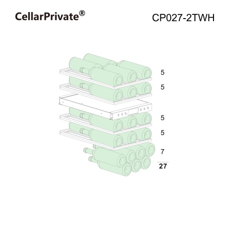 Винный шкаф CellarPrivate CP027-2TWH
