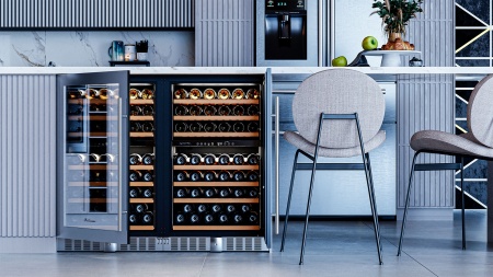 Винный шкаф Meyvel MV77PRO-KST2 компрессорный двухзонный