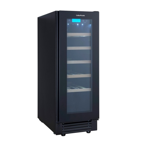 Винный шкаф Cellar Private CP020-1TBH в черном цвете со скрытой ручкой