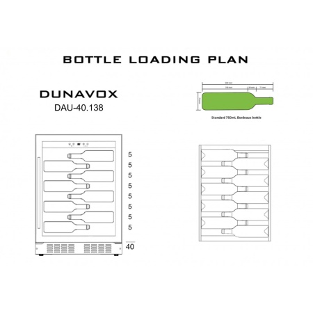 Винный шкаф Dunavox DAU-40.138B