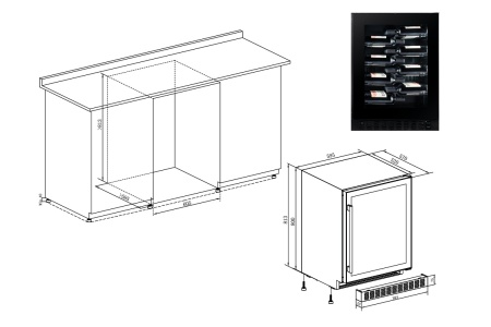 Винный шкаф Temptech CPROX60SRB